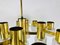 Mid-Century Modern Swedish Brass and Ice Glass Chandelier by Hans-Agne Jakobsson, 1960s 17