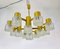 Mid-Century Modern Swedish Brass and Ice Glass Chandelier by Hans-Agne Jakobsson, 1960s, Image 2