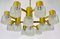 Mid-Century Modern Swedish Brass and Ice Glass Chandelier by Hans-Agne Jakobsson, 1960s 15