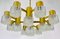 Mid-Century Modern Swedish Brass and Ice Glass Chandelier by Hans-Agne Jakobsson, 1960s, Image 15