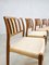 Danish Teak Model 83 Dining Chairs by Niels O. Møller Model for L. Møller Møbelfabrik, Denmark, Set of 5, Image 1