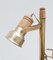 Oak and Brass Floor Lamp, 1960s 4