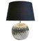 Silver Ceramic Table Lamp, Italy, 1970s, Image 1
