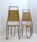 Side Chairs in Wicker and Steel in the style of Raoul Guys for Airborne, 1950s, Set of 2 3