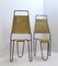 Side Chairs in Wicker and Steel in the style of Raoul Guys for Airborne, 1950s, Set of 2, Image 3