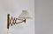 Lampada da parete a forbice in quercia patinata con paralume bianco fatto a mano di Le Klint, Immagine 3