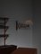Lampada da parete a forbice in quercia patinata con paralume bianco fatto a mano di Le Klint, Immagine 14