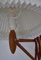 Lampada da parete a forbice in quercia patinata con paralume bianco fatto a mano di Le Klint, Immagine 9