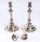 Antique Candlesticks in Silvered Bronze, Set of 2 2