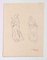 Louis Gabriel Eugene Isabey, Two Figures, Original Drawing, Late-19th-Century 1