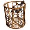 Italian Bohemian French Riviera Bamboo and Rattan Basket, 1960s, Image 1