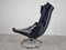 Swivel Chair in Black Leather by Ake Fribytter for Nelo Möbel, 1970s 10