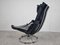 Swivel Chair in Black Leather by Ake Fribytter for Nelo Möbel, 1970s, Image 10