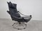 Swivel Chair in Black Leather by Ake Fribytter for Nelo Möbel, 1970s, Image 6