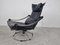 Swivel Chair in Black Leather by Ake Fribytter for Nelo Möbel, 1970s, Image 2
