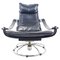 Swivel Chair in Black Leather by Ake Fribytter for Nelo Möbel, 1970s 1