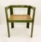 Mid-Century Dutch Green Desk & Chair in Wood by Derk Jan de Vries, 1960s, Set of 2 5