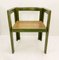 Mid-Century Dutch Green Desk & Chair in Wood by Derk Jan de Vries, 1960s, Set of 2, Image 5