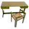 Mid-Century Dutch Green Desk & Chair in Wood by Derk Jan de Vries, 1960s, Set of 2 2