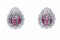 Ruby, Diamond & Platinum Stud Earrings, Set of 2 3