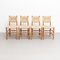 Mid-Century Modern Wood & Rattan No. 19 Chairs in the style of Charlotte Perriand, Set of 4 2