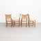 Mid-Century Modern Wood & Rattan No. 19 Chairs in the style of Charlotte Perriand, Set of 4 5