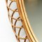 Espejo Riviera francés Mid-Century moderno de bambú y ratán, años 60, Imagen 8