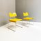 Moderne gelbe Omstak Stühle aus Metall von Rodney Kinsman für Bieffeplast, 1970er, 2er Set 2