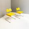 Modern Metal Yellow Omstak Chairs by Rodney Kinsman for Bieffeplast, 1970s, Set of 2 3