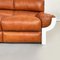 Mid-Century Italian Brown Leather Plastic Sofa Flou by Betti Habitat Ids, 1970s 7
