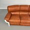 Mid-Century Italian Brown Leather Plastic Sofa Flou by Betti Habitat Ids, 1970s 6