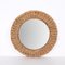 Mid-Century Modern Italian Round Wicker and Rattan Wall Mirror in the Style of Franco Albini, 1970s, Image 15