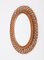 Mid-Century Italian Oval Curved Rattan and Bamboo Double Framed Mirror, 1960 5