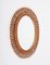 Mid-Century Italian Oval Curved Rattan and Bamboo Double Framed Mirror, 1960 10