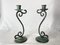 Vintage Matching Decorative Metal Candlesticks, Set of 2, Image 1