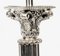 19th Century Victorian Silver Plated Corinthian Column Table Lamp, Image 6