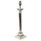 19th Century Victorian Silver Plated Corinthian Column Table Lamp 1
