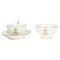 19th Century Emperor Napoleon III Sevres Porcelain Cup Saucer & Sugar Bowl, Set of 3 1