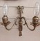 Antique French Brass Wall Sconces Lights in the style of Louis XV Rococo 3