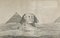 Pyramiden von Memphis, Blick auf die Sphinx, 19. Jh., Gravur, gerahmt 2
