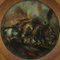Battle Scene with Horses, 19th-Century, Oil on Glass, Framed 5
