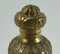 Bottiglia per sale in vetro opalino dorato con cornice in bronzo e ottone, Immagine 11