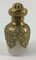 Bottiglia per sale in vetro opalino dorato con cornice in bronzo e ottone, Immagine 6