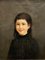 Henri Loubat, Portrait de Jeune Fille, 1889, Huile sur Cuivre, Encadrée 2