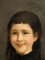 Henri Loubat, Portrait of Young Girl, 1889, Oil on Copper, Framed 3