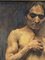 Alain Beaufreton, Academic Nude Male, 20th-Century, Oil on Panel, Framed 3