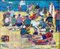 Robert Savary, Strandszenen-Gemälde, 1930, Öl auf Leinwand, gerahmt 1