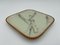Square Emile Galle Flat Plates with Asparagus Motif from Saint Clement, Set of 6 3