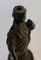 Figurines Néoclassiques Antiques en Bronze et Marbre Gris, Set de 2 11