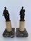 Antique Neoclassical Figures in Bronze and Gray Marble, Set of 2 1